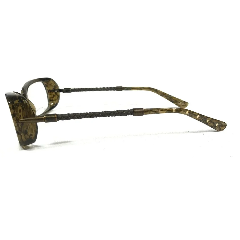 Bottega Veneta Eyeglasses Frames BV 97 3V6 Clear Hatched Woven Leather 55-13-130
